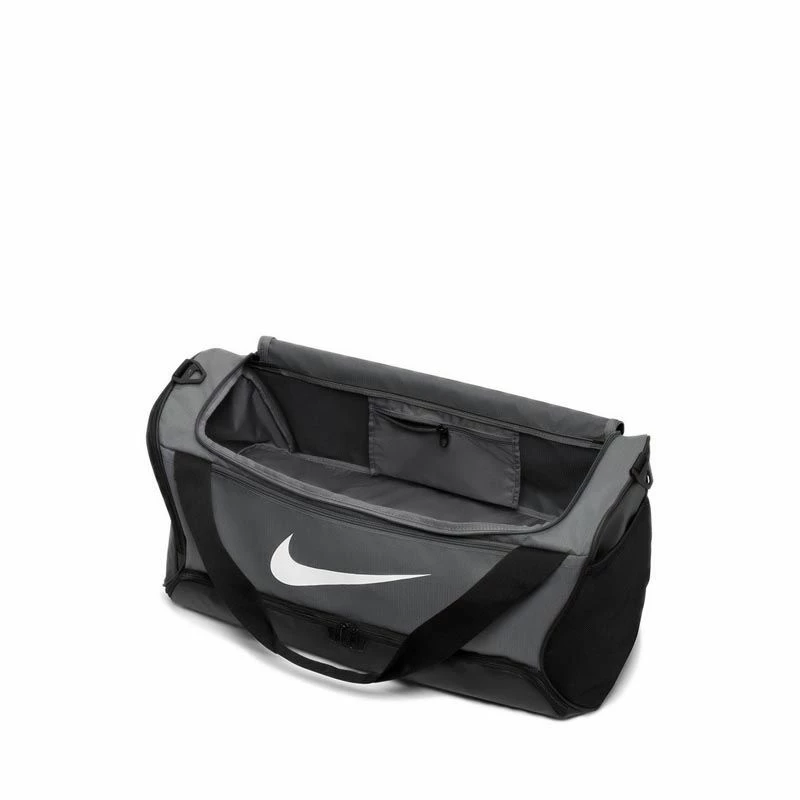 NIKE Brasilia 9.5 Holdall Duffel Bag - Iron Grey / Black / White - Image 2