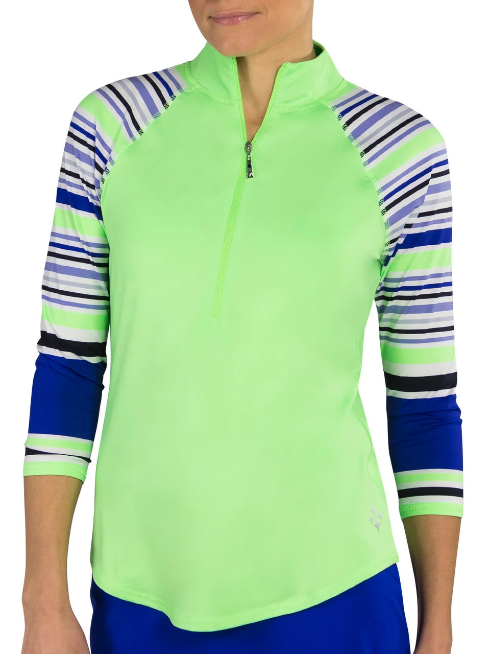 JoFit Women's 3/4 Sleeve Raglan Mock - Honeydew