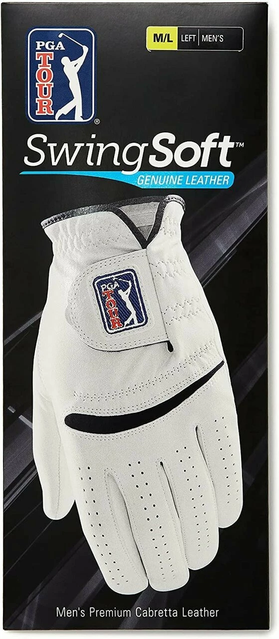 PGA TOUR Men's SwingSoft Leather Golf Glove 3-PACK - Image 3