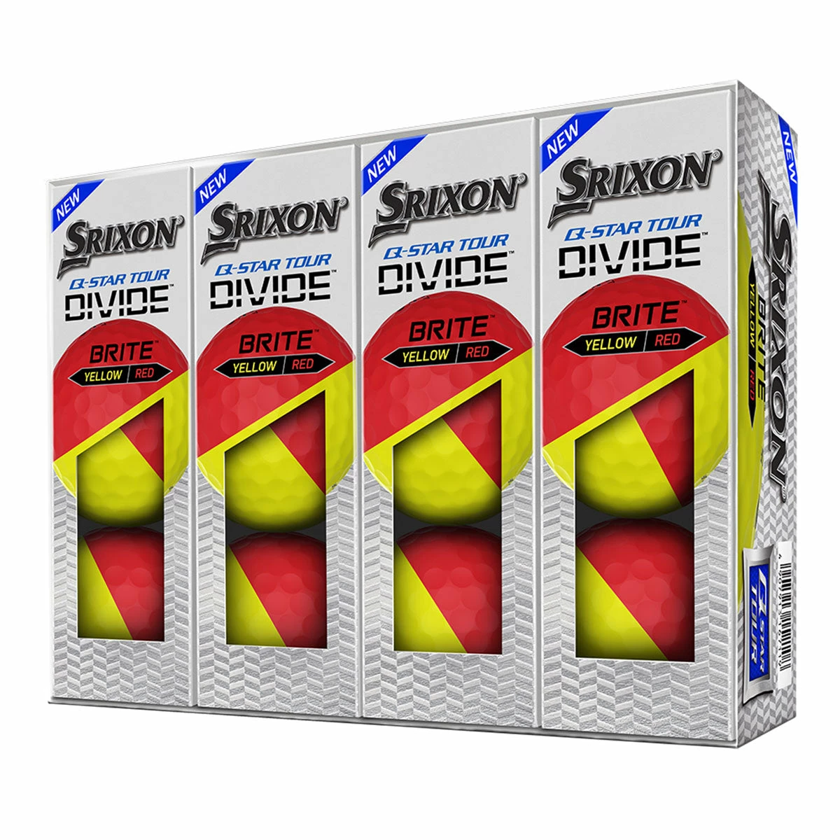 Srixon Q Star Divide Golf Balls - Yellow/Red - Image 2