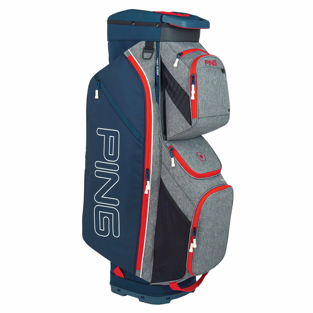 Ping Traverse '20 Golf Cart Bag - Navy/Grey/Red